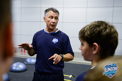 Второй день Sochi Junior Hockey Camp (занятие на земле и веселые старты)